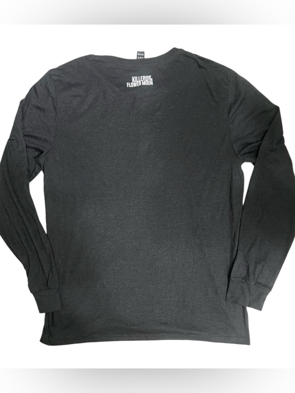 Killer of the flower moon movie Men's Long Sleeve Henley Top - Charcoal - Picture 3 of 4